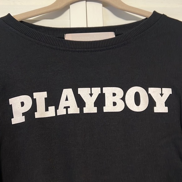 Play boy Long Sleeve Crop Top - Picture 2 of 5